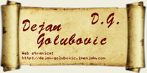 Dejan Golubović vizit kartica